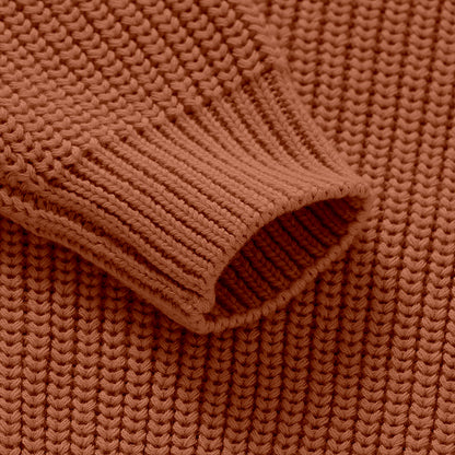 The Sutton Knit Sweater - Cinnamon